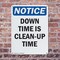 Signmission Down Time Is Clean-Up Time, 10 in W x Rectangle, Plastic OS-2PACK-NS-P-1014-V-11539 - alternate 5